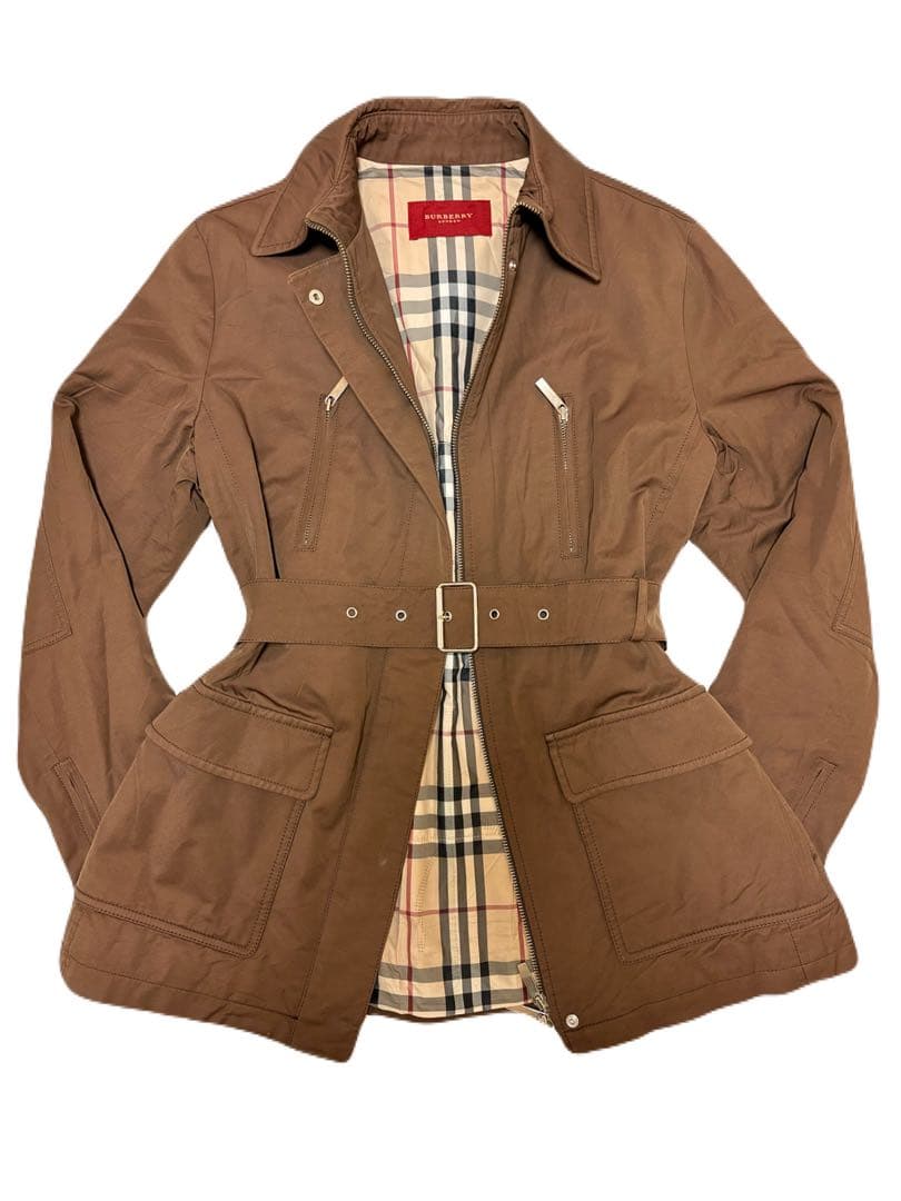 BURBERRY LONDON トレンチコートショート丈ノバチェック レディース