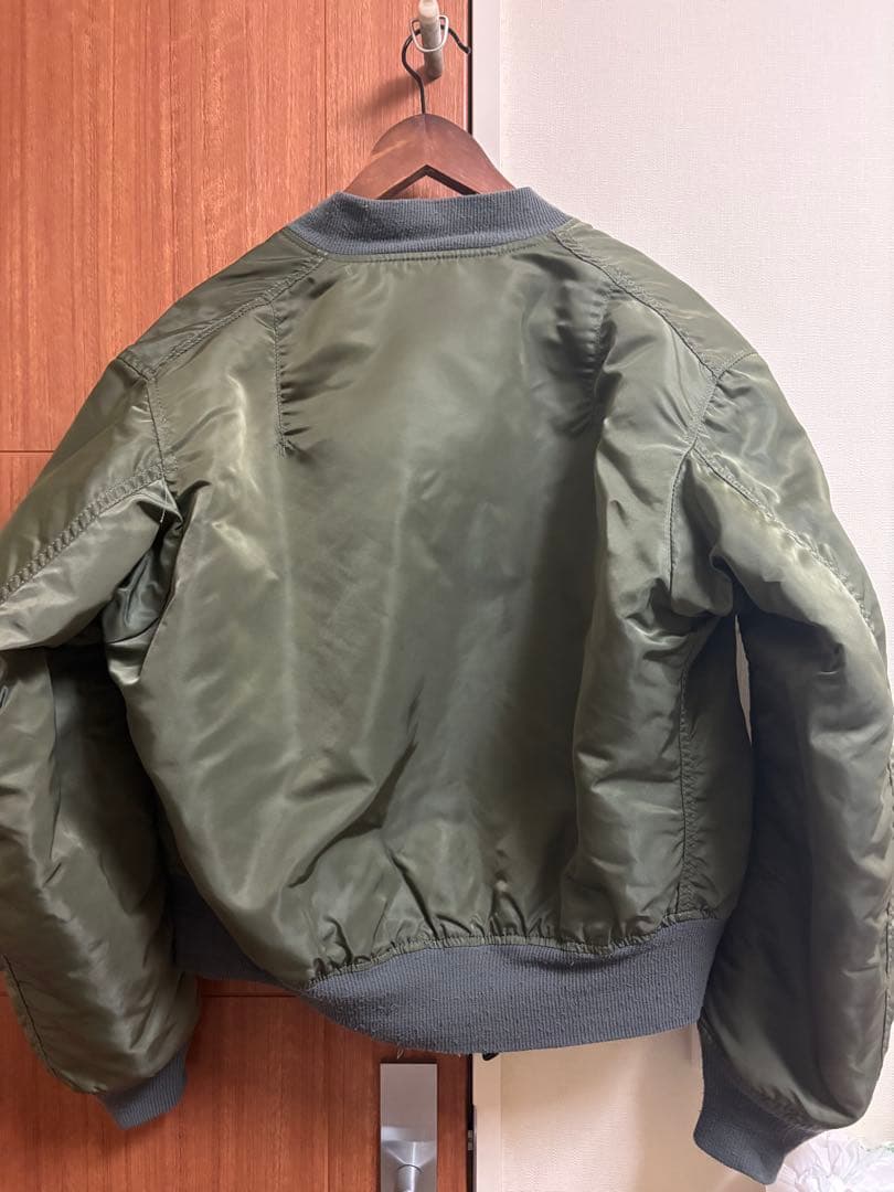 アルファ MA-1 フライトジャケット USA製 シルバー L最終値下げ中‼️