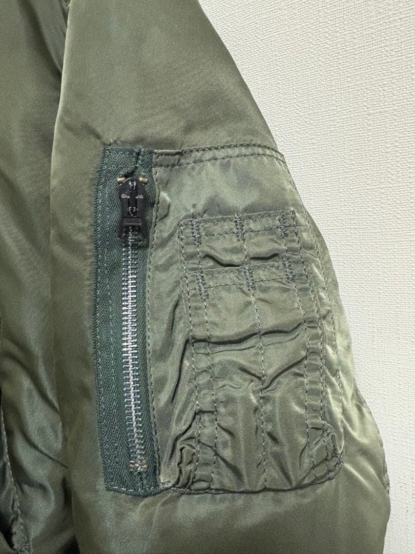 アルファ MA-1 フライトジャケット USA製 シルバー L最終値下げ中‼️