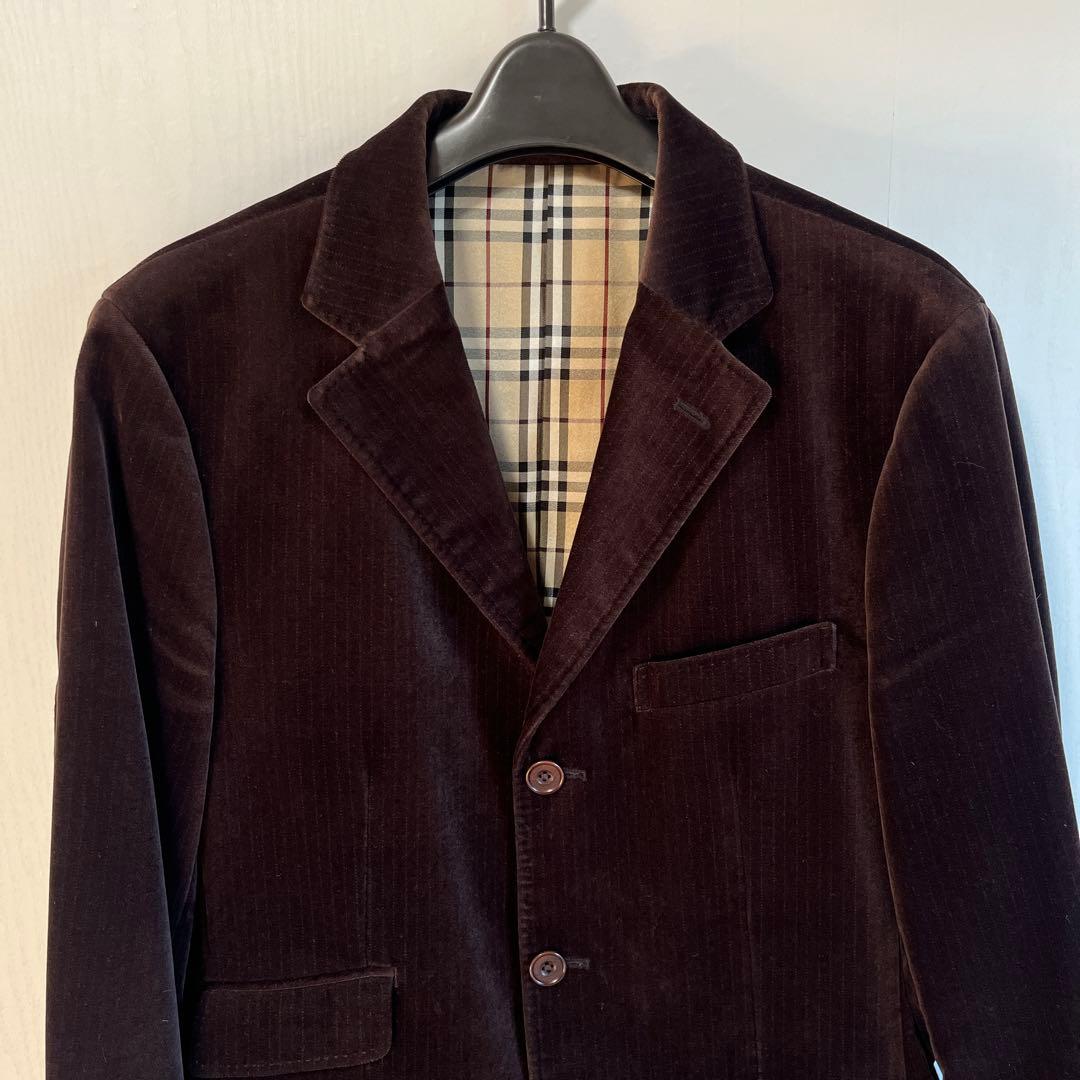 Burberry black label ベロア テーラードジャケット M