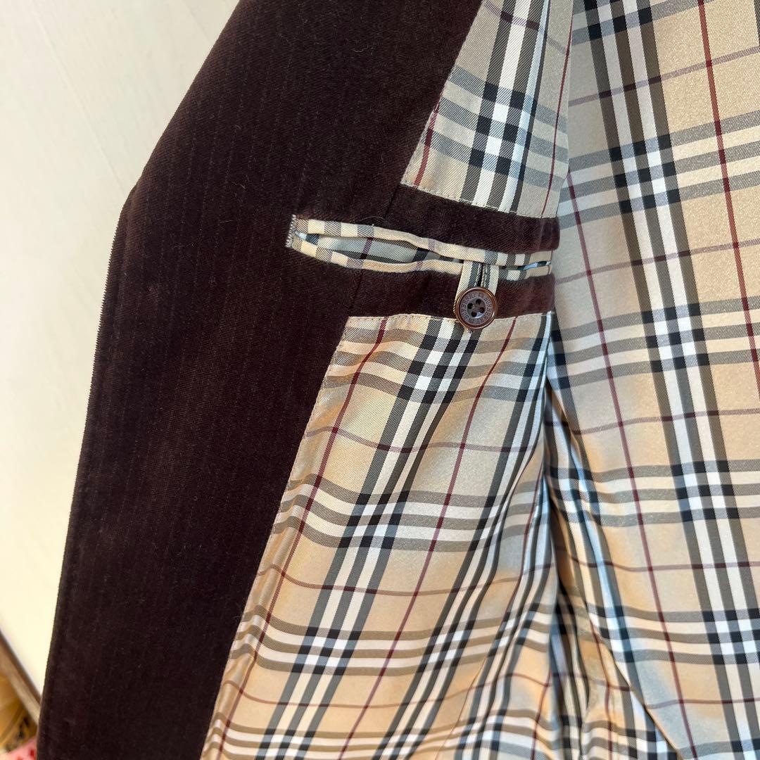 Burberry black label ベロア テーラードジャケット M