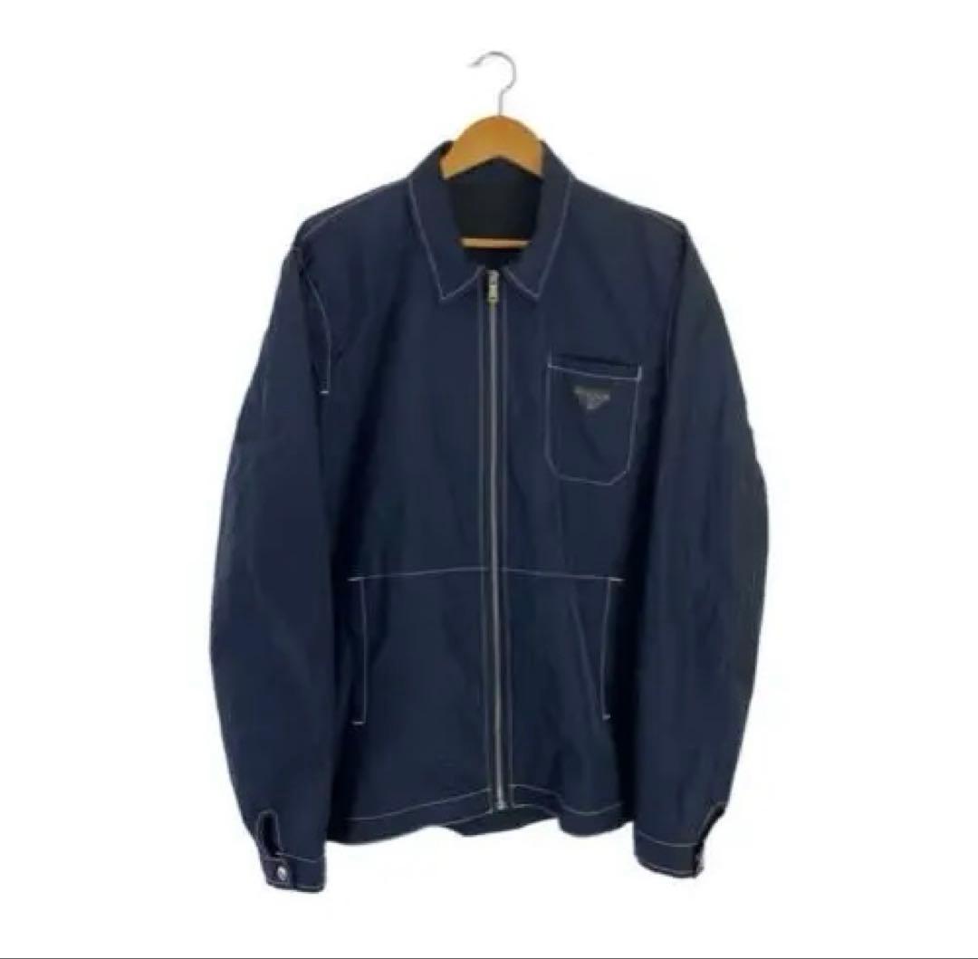 t*o様 PRADA ネイビー ジップアップジャケット 3XL
