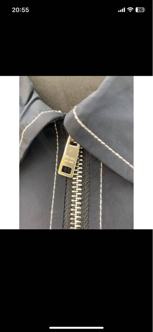 t*o様 PRADA ネイビー ジップアップジャケット 3XL