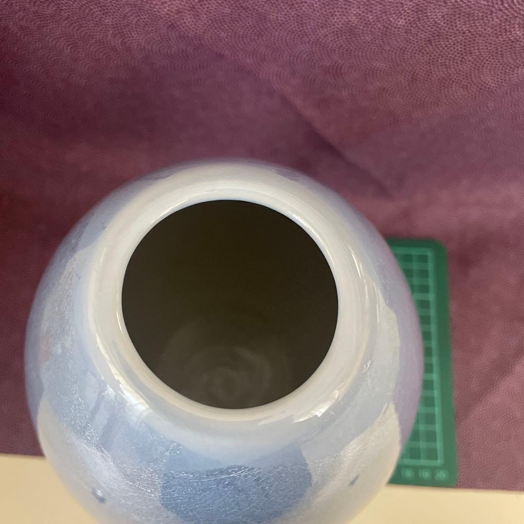 平安橘吉　清秀　花生　釉裏銀彩