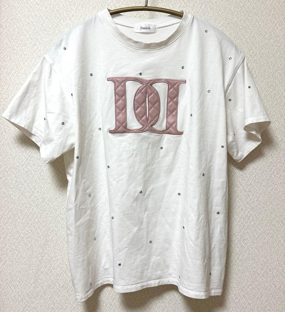 Darich ダーリッチ キルティングアップリケビジュー Tシャツ