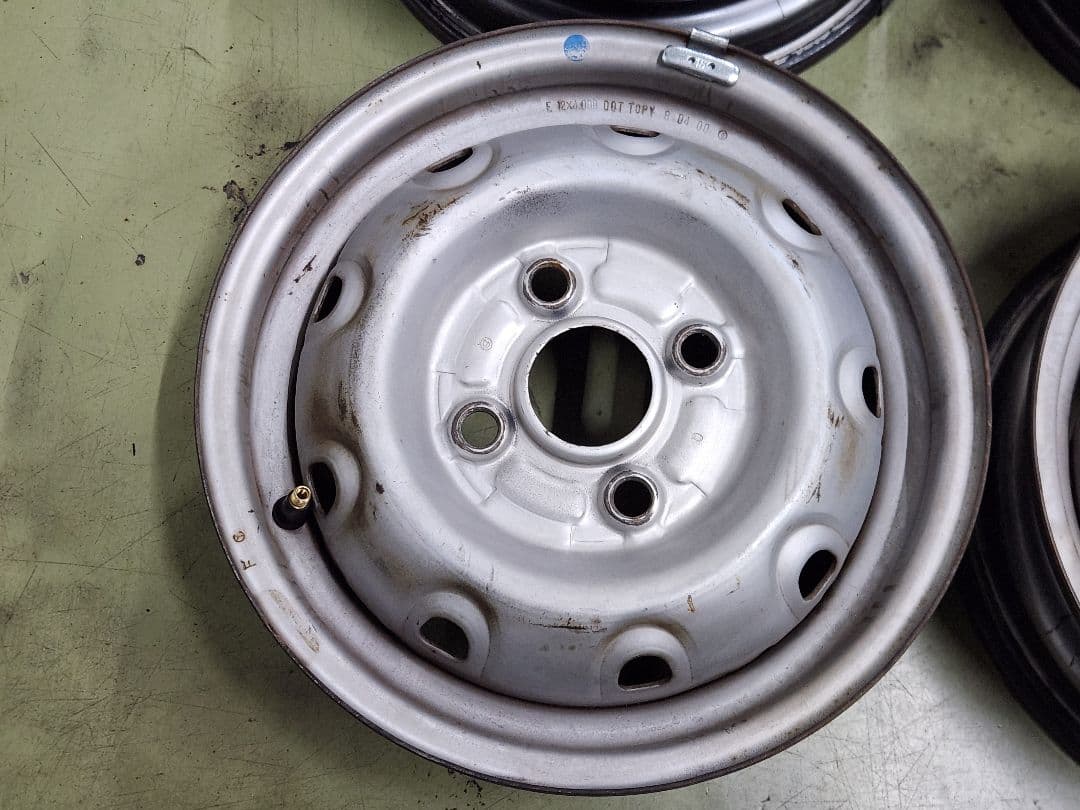 12インチ 4j pcd100 4穴 スチール製ホイール 4個セット スズキ純正