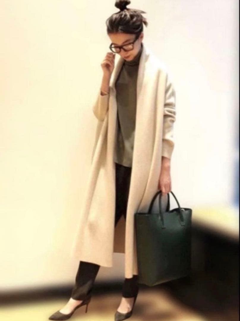 ❤️MUSEドゥーズィエムクラス　スムースニットガウンコート　モカベージュ