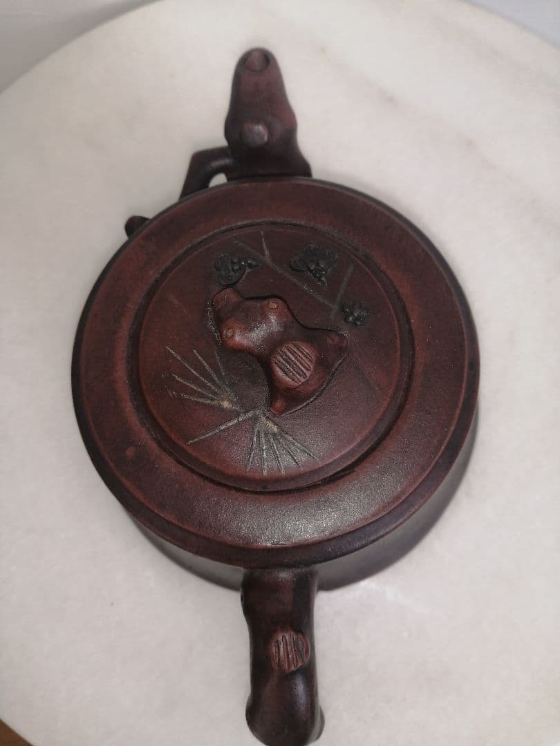 時代物 朱泥 紫砂 梅花 急須