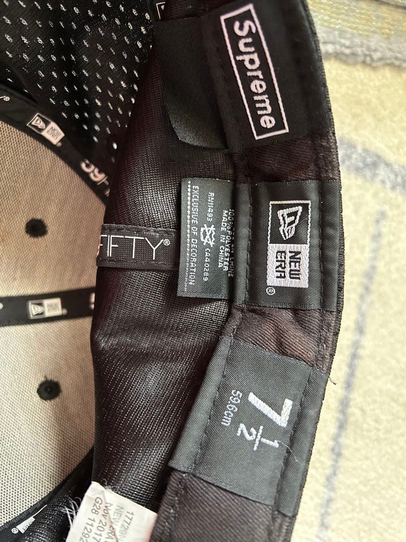 Supreme メッシュキャップ ブラック 7 1/2