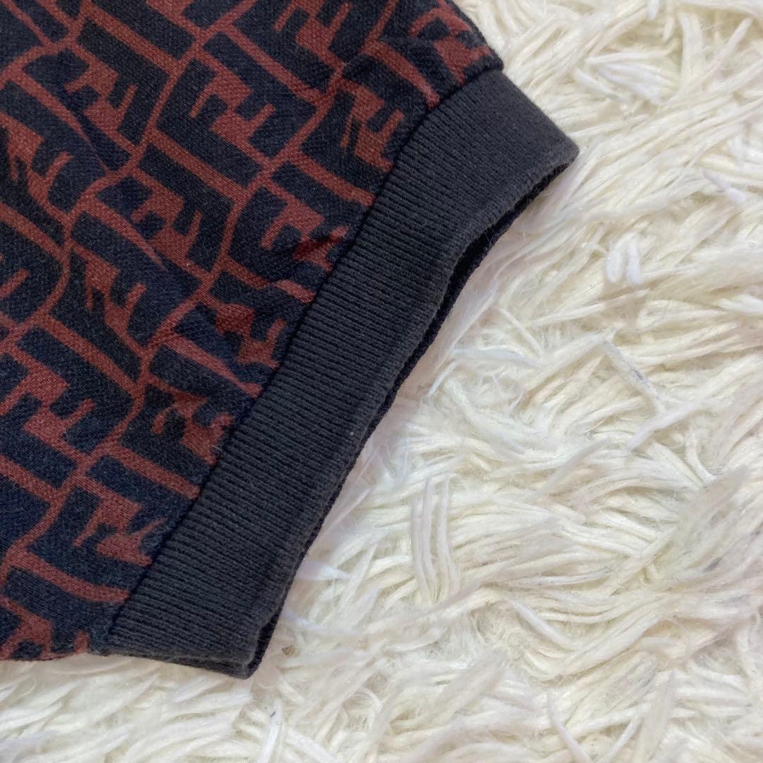 FENDI✨ズッカ　42 ポロシャツ　90年代　大きいサイズ　半袖　ブラウン