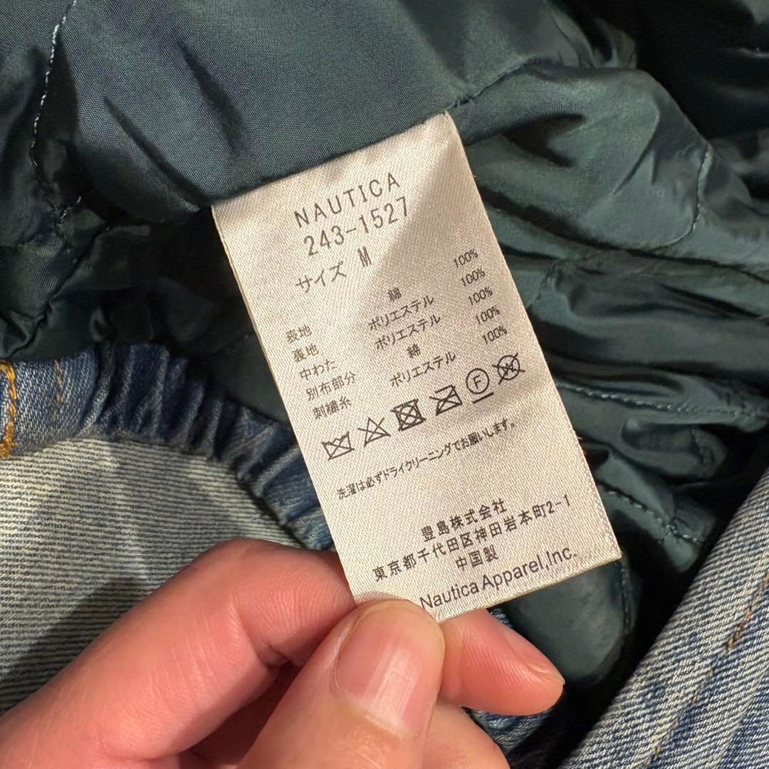 NAUTICA ノーティカ デニムジャケット 襟コーデュロイ M オーバーサイズ