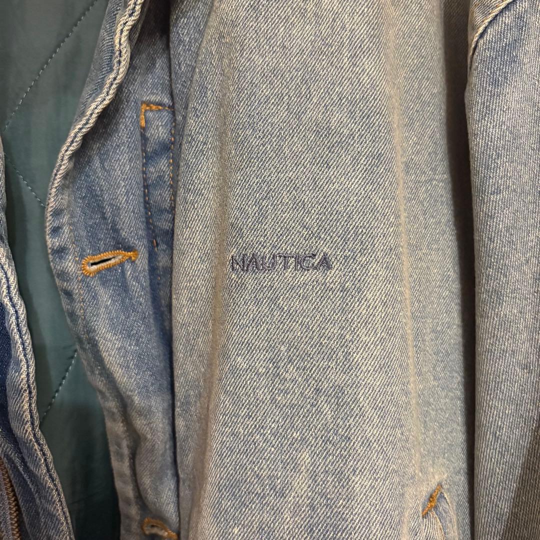 NAUTICA ノーティカ デニムジャケット 襟コーデュロイ M オーバーサイズ
