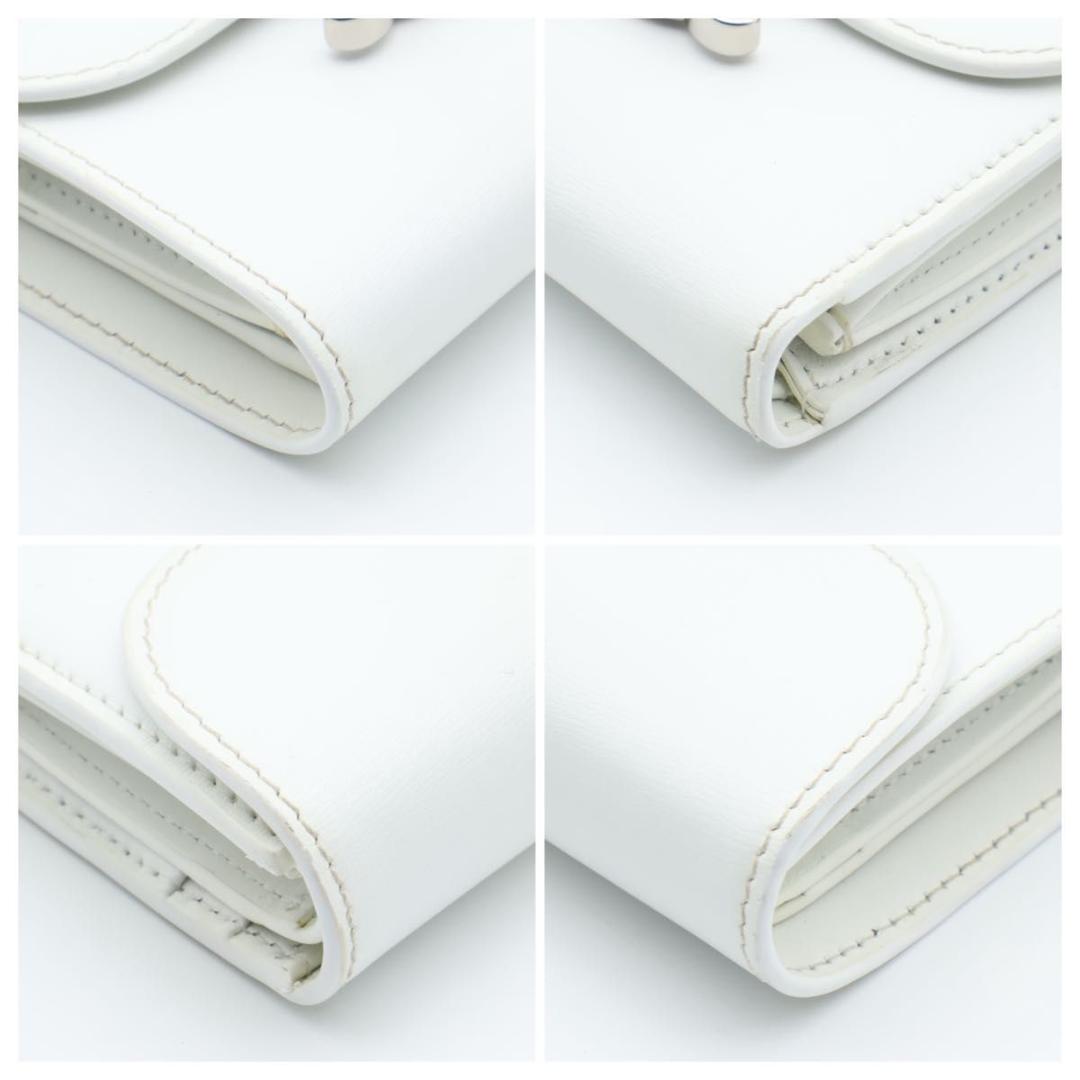 【極美品】CELINE スモールフラップウォレット 白　三つ折り財布　トリオンフ