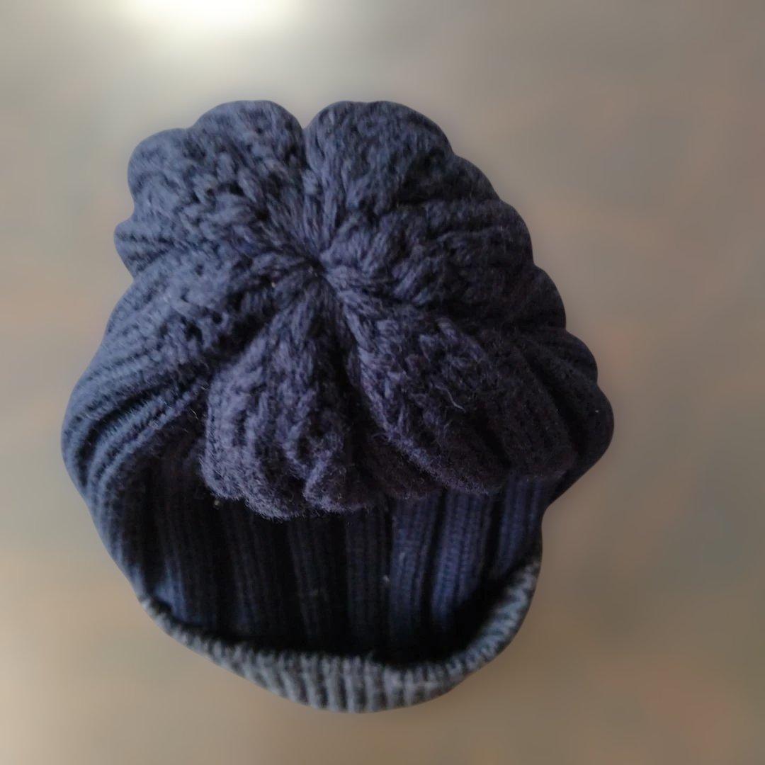 MONCLER ネイビー ニット帽 新品タグ付き
