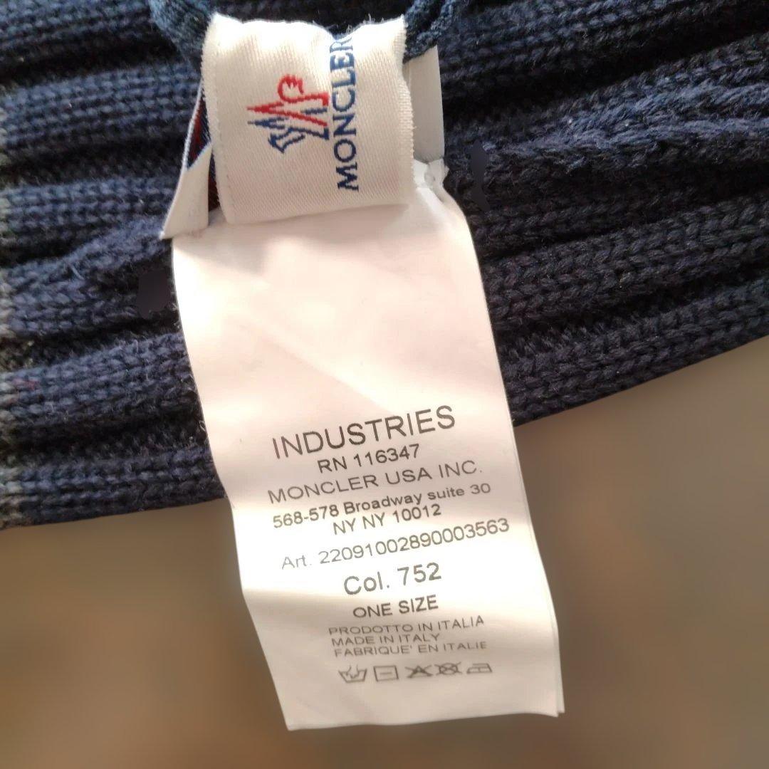 MONCLER ネイビー ニット帽 新品タグ付き
