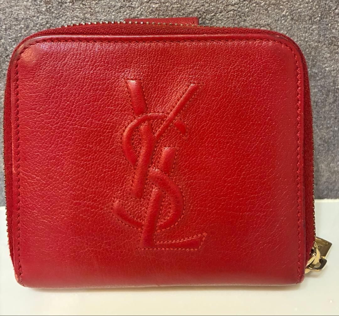 ❤️Yves Saint Laurent 二つ折り財布 レッド❤️