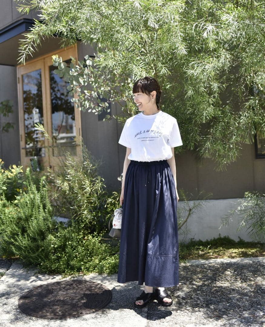 OUR  / アワーホーム♡軽やか素材のギャザーロングスカート