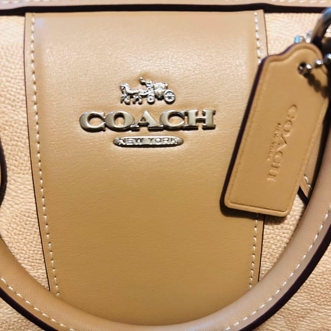 COACH ベージュ ボストンバッグ