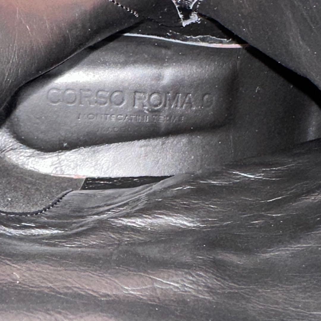 【美品】CORSO ROMA,9 ラウンドトウ厚底エンジニアブーツ24cm