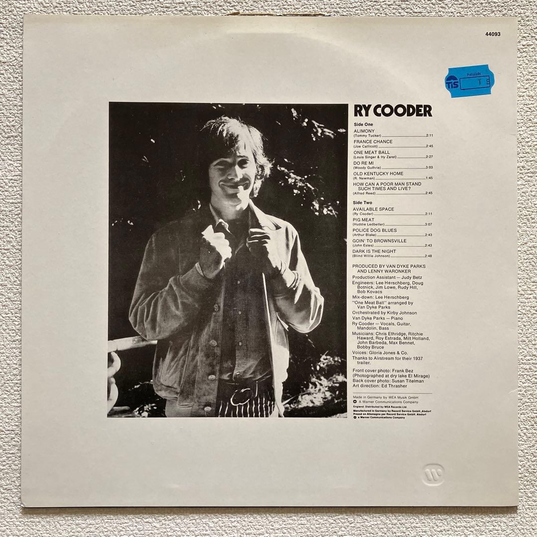 RY COODER　12㌅レコード