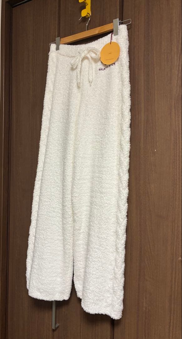 新品　ジェラートピケ　部屋着 もこもこパンツ　ホワイト　F