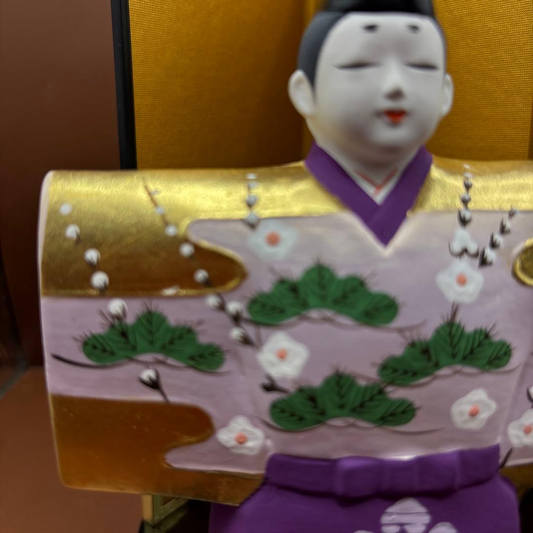 本金彩立雛　昭峰作　純金彩　ひな祭り　お雛様