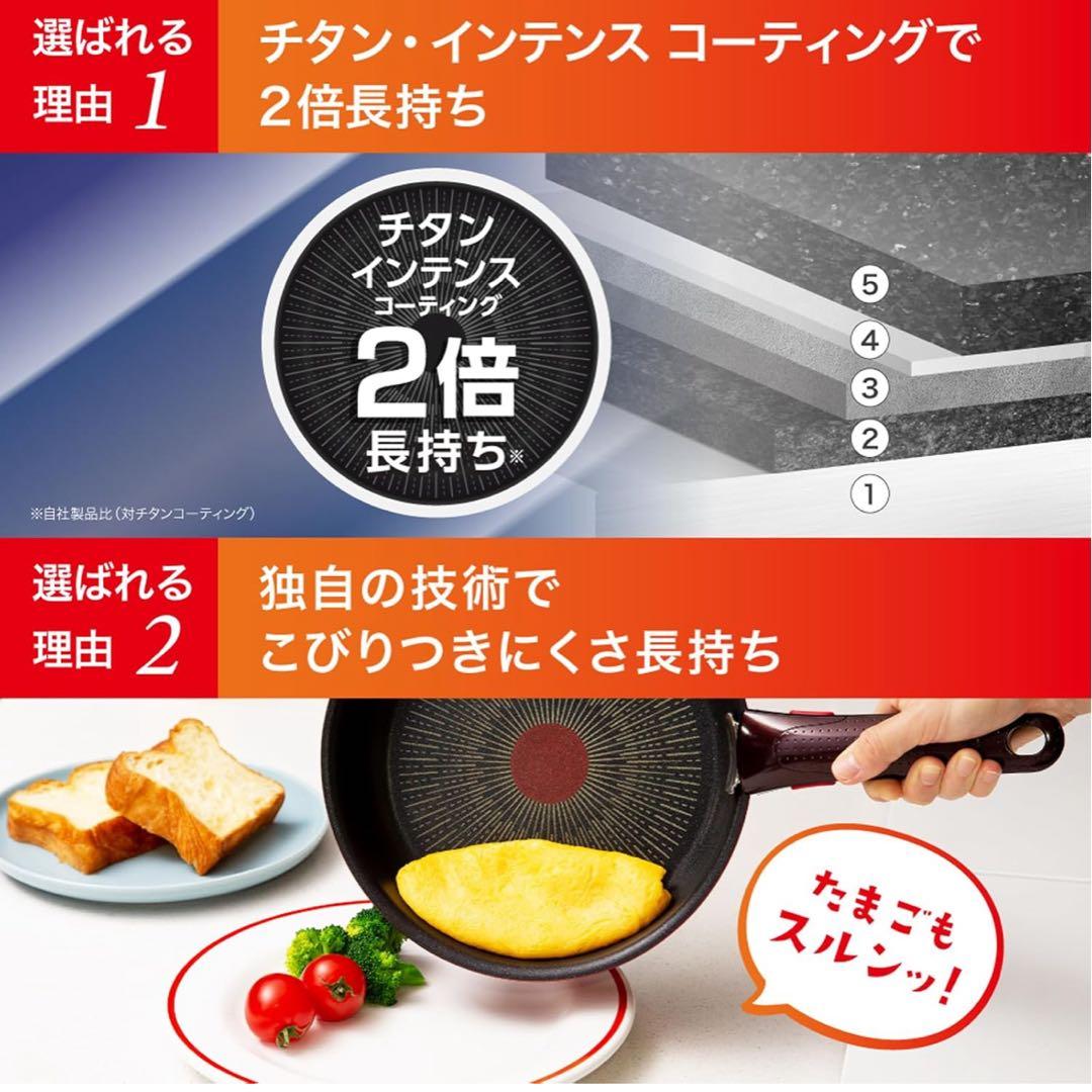 【新生活セール】ティファール　ステンレス　グレース　フライパン　ソテーパンIH