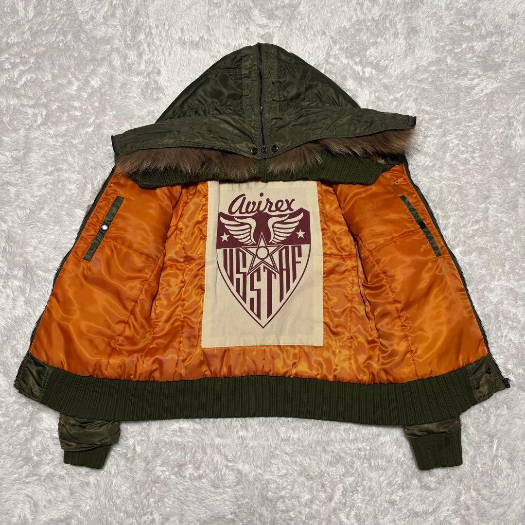 希少 美品 AVIREX N-2B ミリタリー ジャケット y2k ファー 短丈