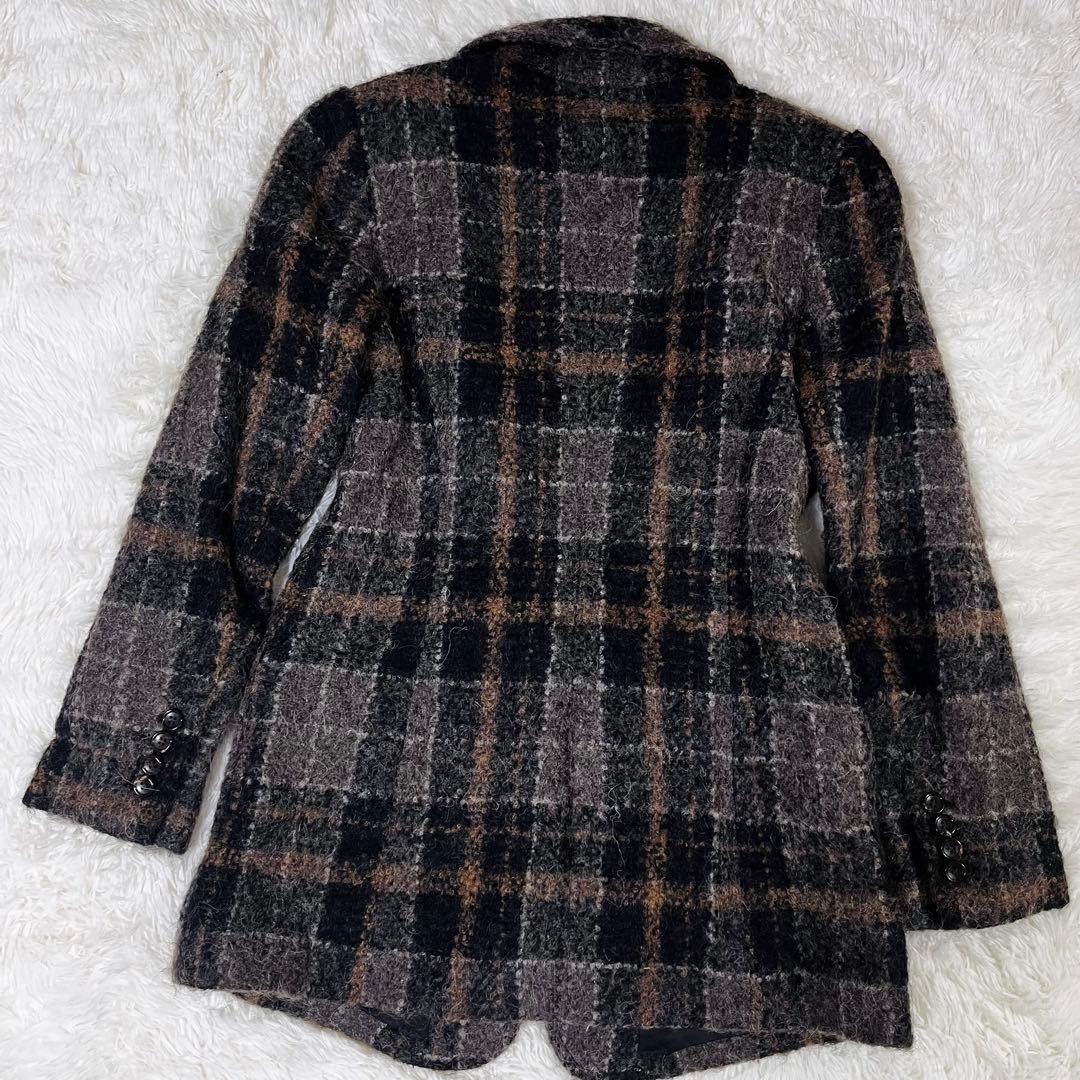美品 グレースコンチネンタル モヘヤ アルパカ ツイード ジャケット 36