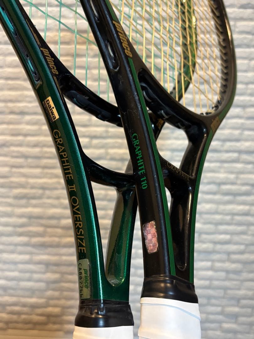 ケース2ケ+ボール1ヶPrince GRAPHITE他テニスラケット2本セット