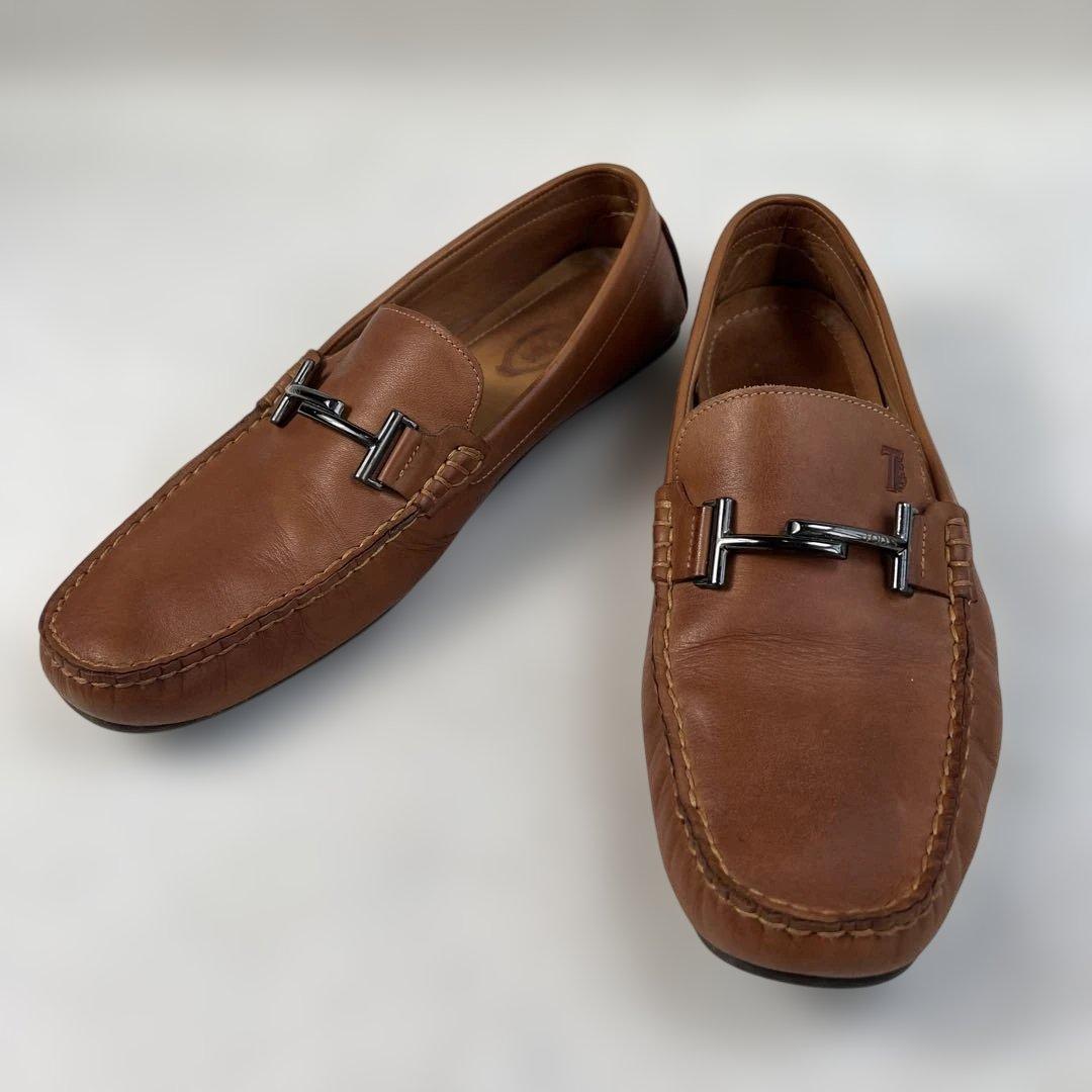 TOD’S トッズ ビットローファー ドライビング 27.5-28cm 茶 良品