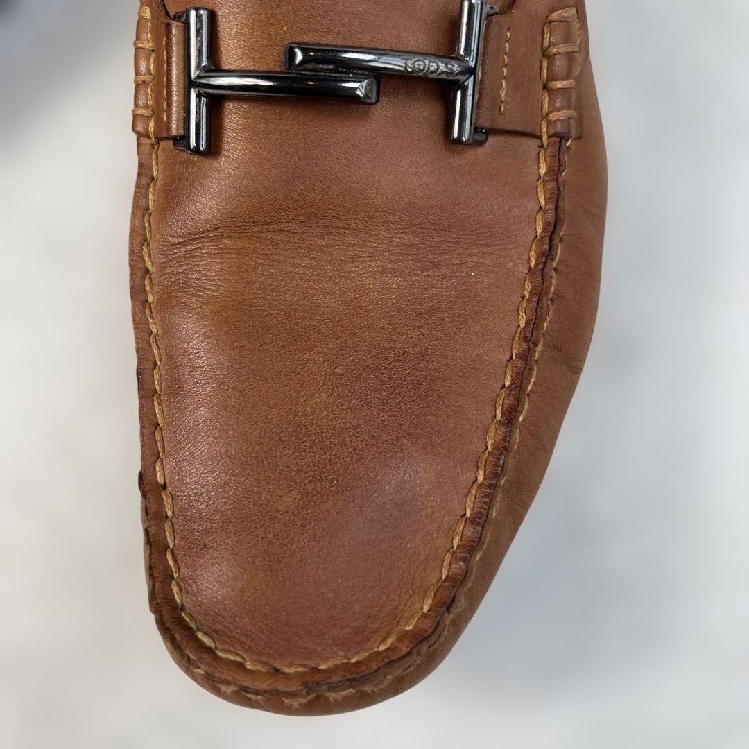 TOD’S トッズ ビットローファー ドライビング 27.5-28cm 茶 良品