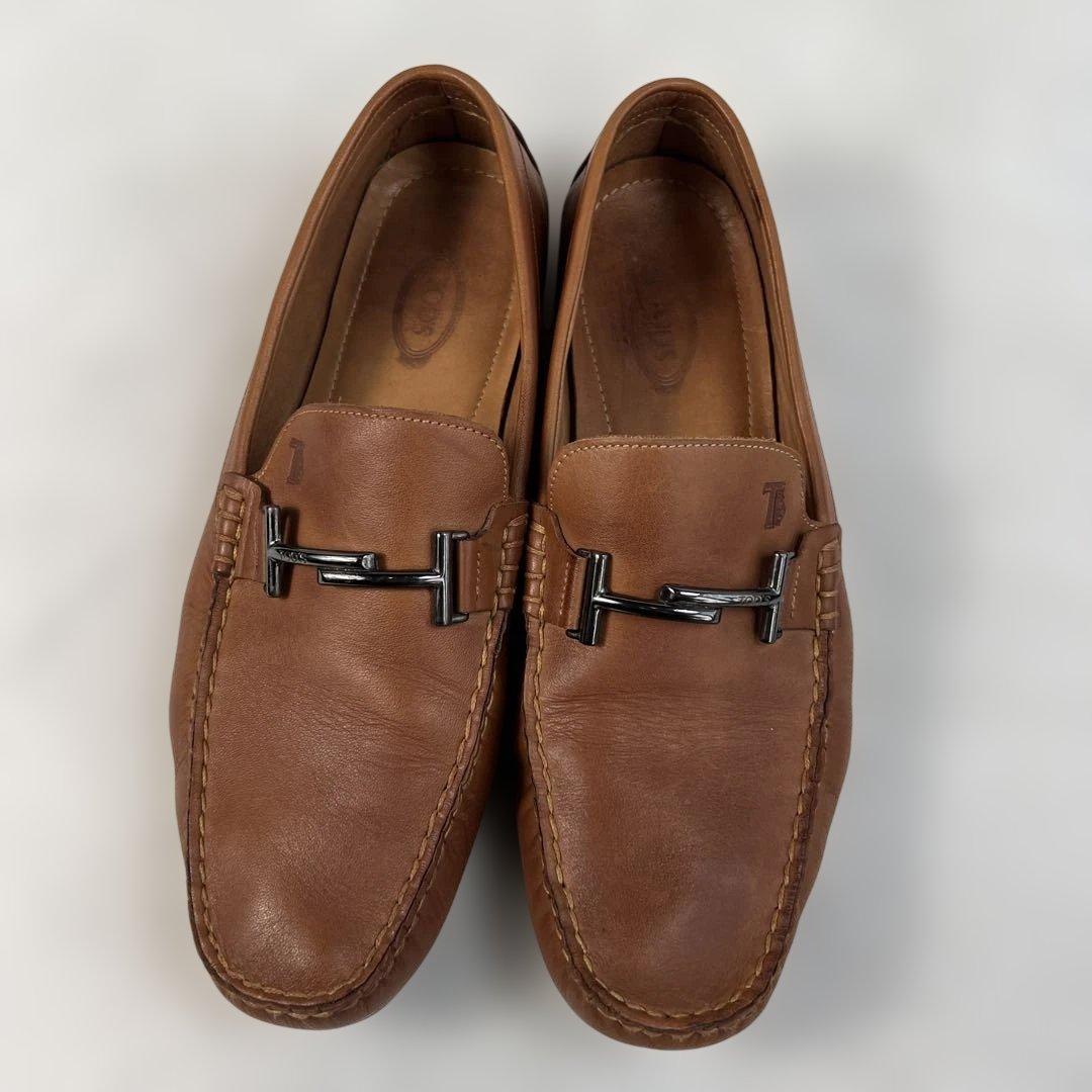 TOD’S トッズ ビットローファー ドライビング 27.5-28cm 茶 良品