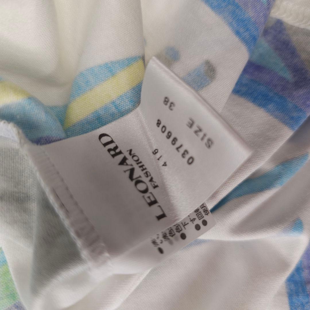 極美品　LEONARD レオナール　フラワープリント Tシャツ　38