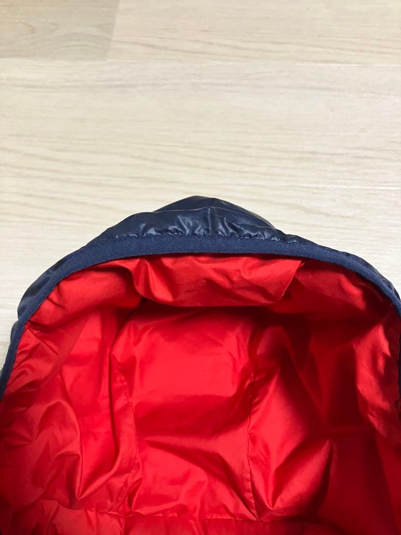 【美品】patagonia ダウンジャケット 2T 90サイズ　ネイビー/レッド