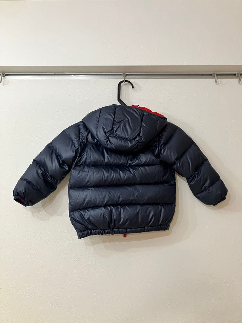 【美品】patagonia ダウンジャケット 2T 90サイズ　ネイビー/レッド