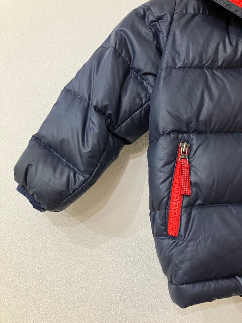 【美品】patagonia ダウンジャケット 2T 90サイズ　ネイビー/レッド