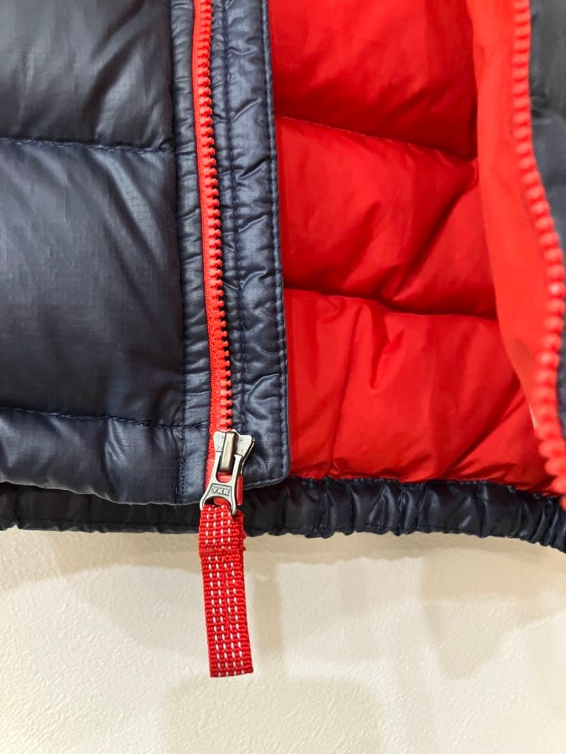 【美品】patagonia ダウンジャケット 2T 90サイズ　ネイビー/レッド