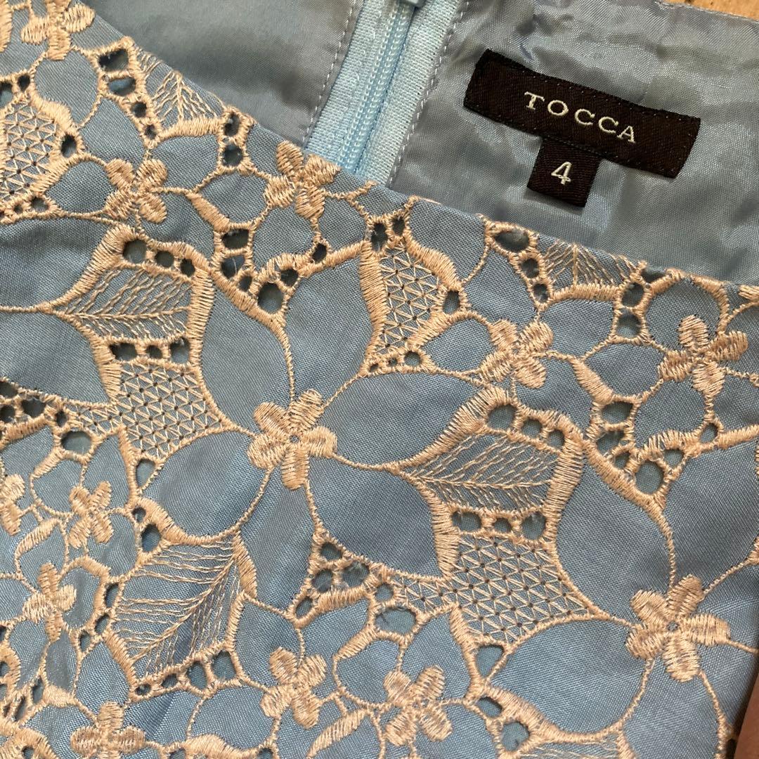 TOCCA トッカ　カットワークレースワンピース　美品　サイズ4 総刺繍