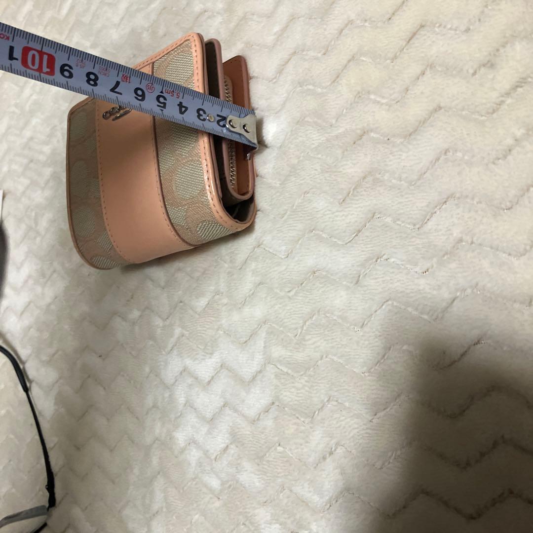 (美品) COACH コーチ　折り財布　二つ折り財布　CT980 ピンク