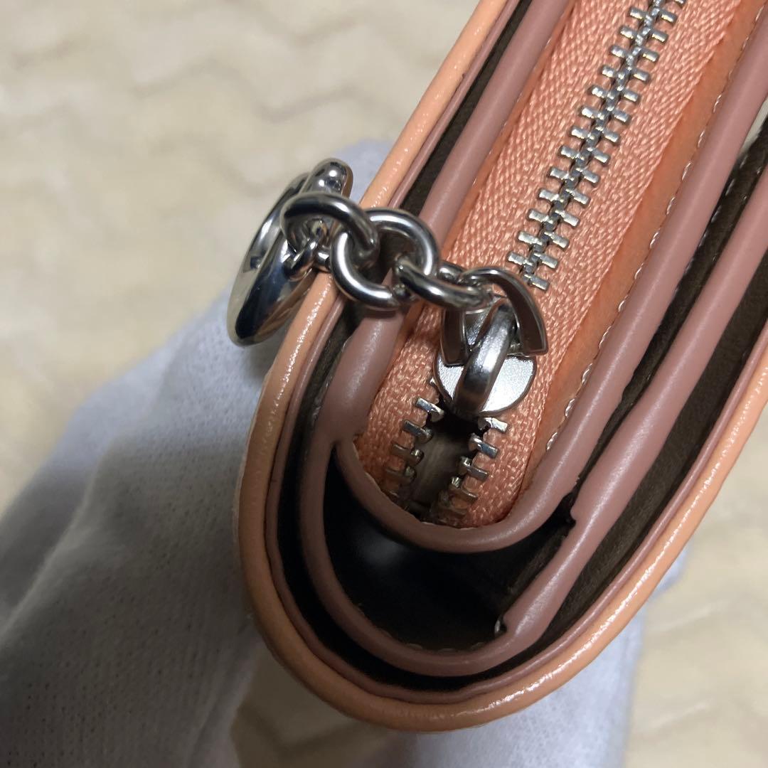 (美品) COACH コーチ　折り財布　二つ折り財布　CT980 ピンク