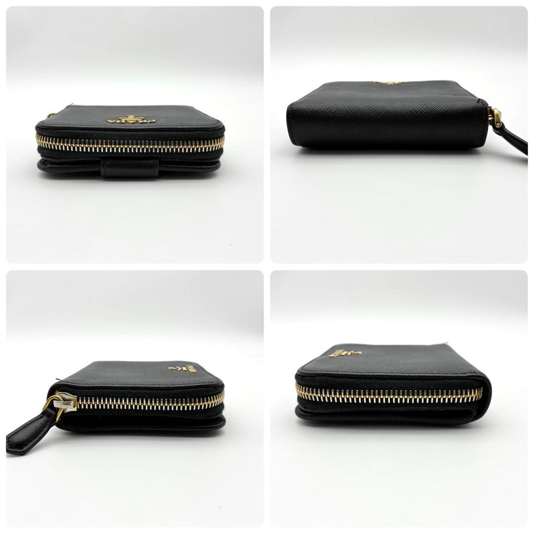 PRADA 2つ折り財布 ブラック サフィアーノ
