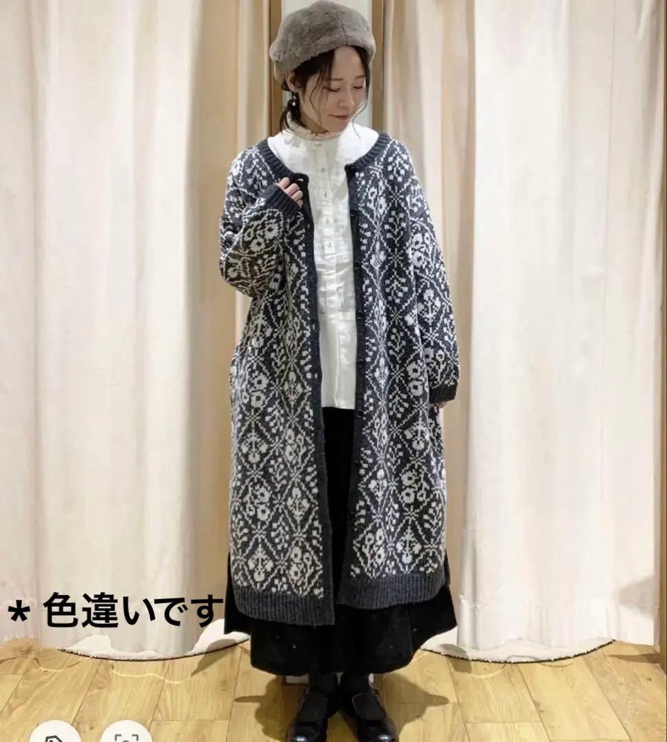 新品✨ TSUHARU ジャガード ニットコートツハル サマンサモスモス