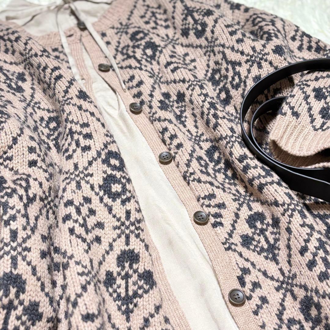 新品✨ TSUHARU ジャガード ニットコートツハル サマンサモスモス