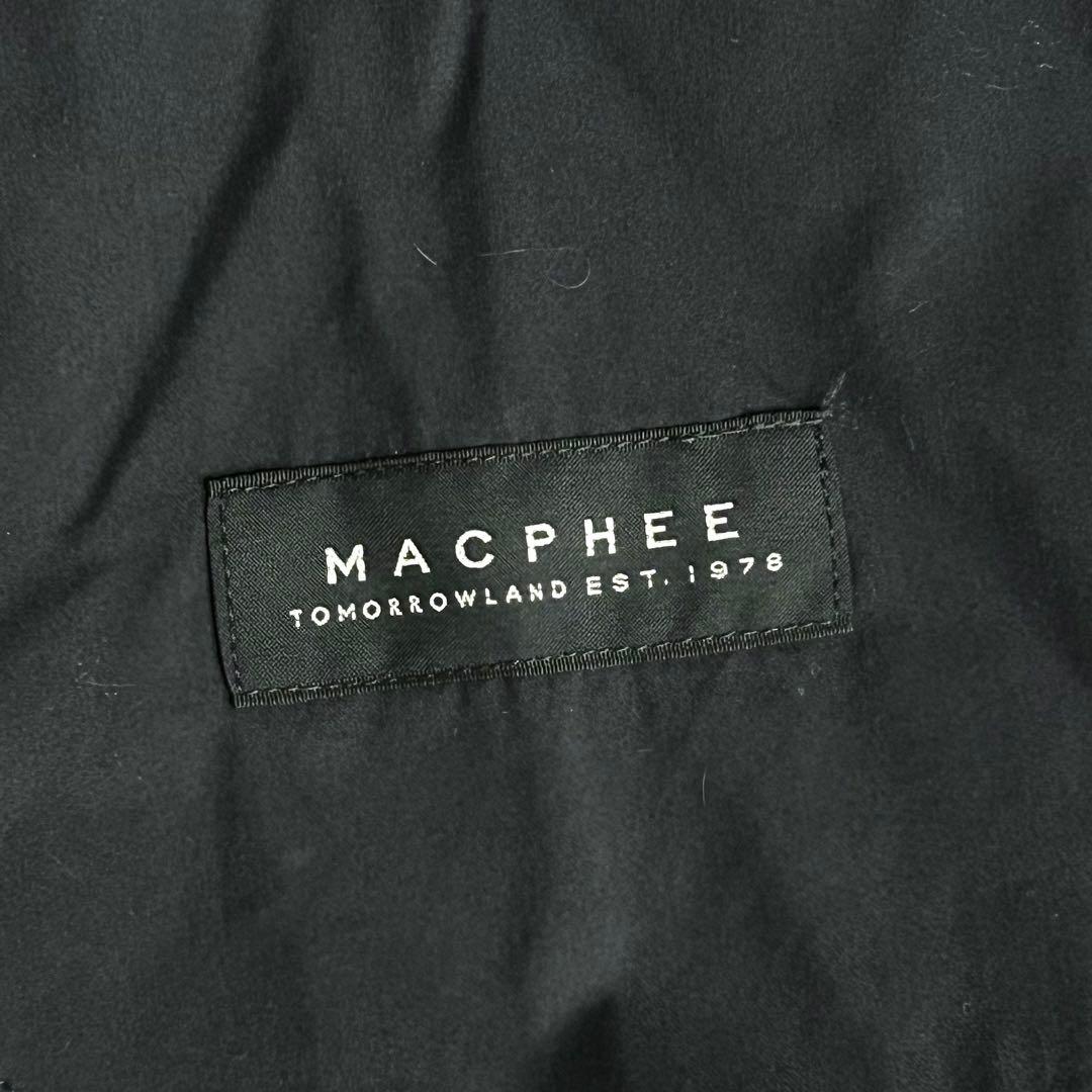 美品 MACPHEE TOMORROWLAND ノーカラーコート ネイビー 38