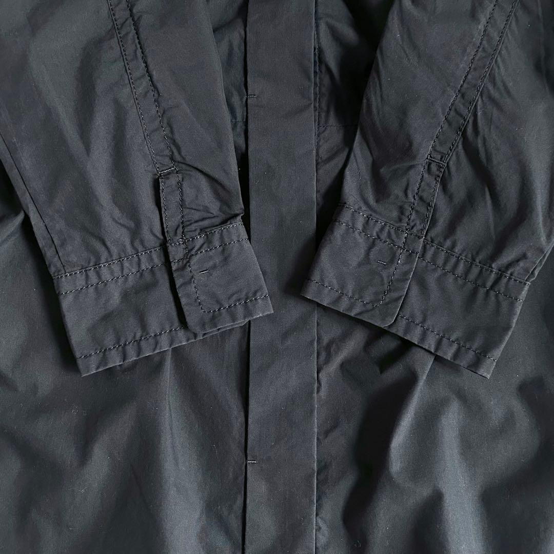 美品 MACPHEE TOMORROWLAND ノーカラーコート ネイビー 38