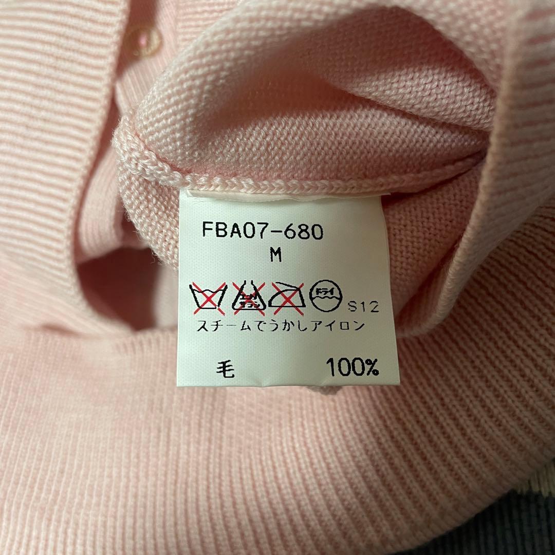 専用 Burberrys バーバリーズ ウールカーディガン ピンク Mサイズ 金