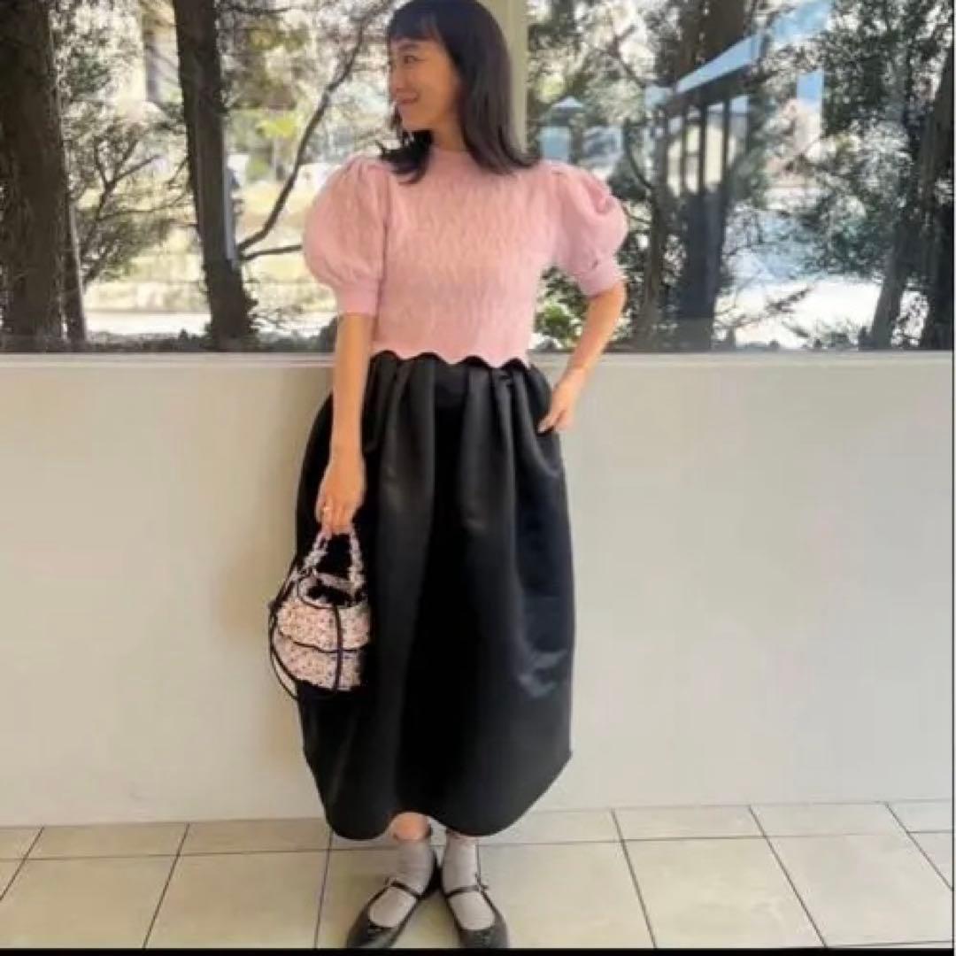 RosyMonster flower vase satin skirt グレー