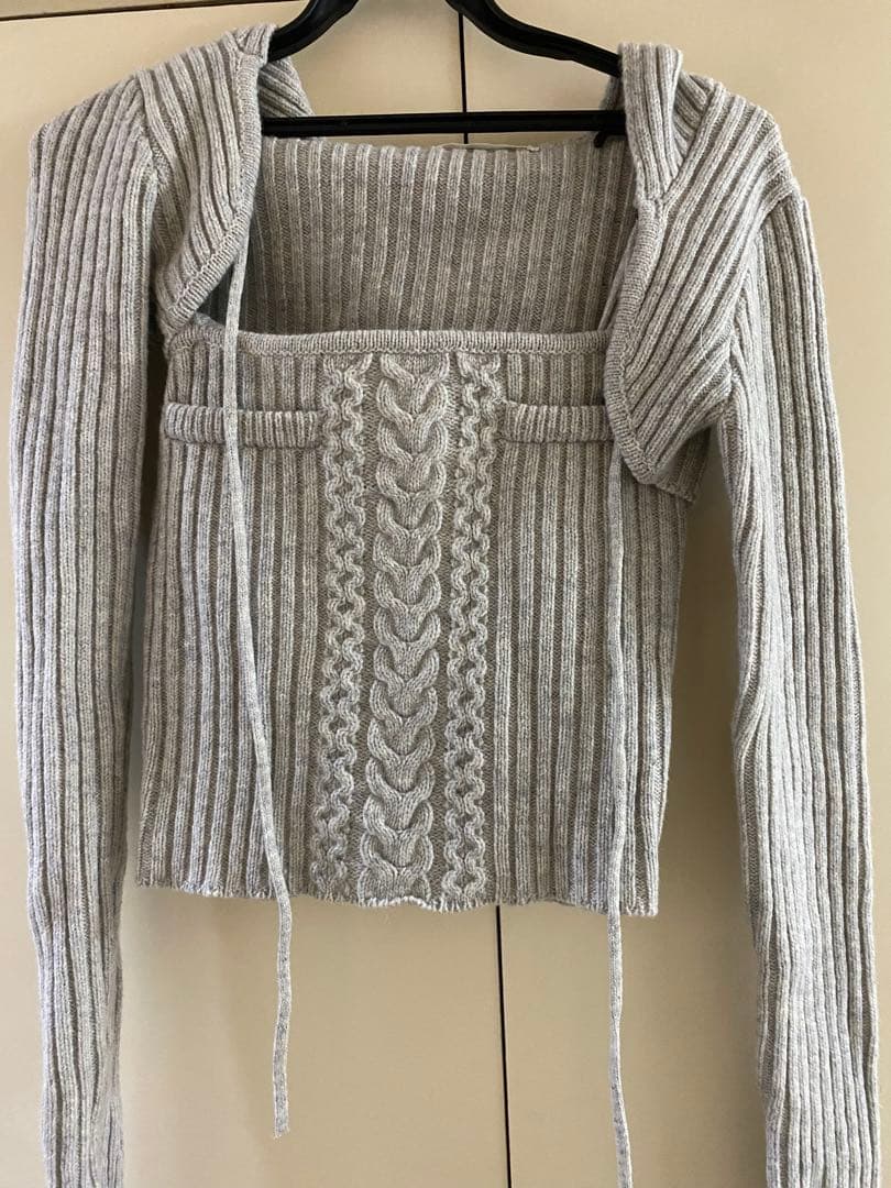 andmary アンドマリー Hazel knit set gray グレー