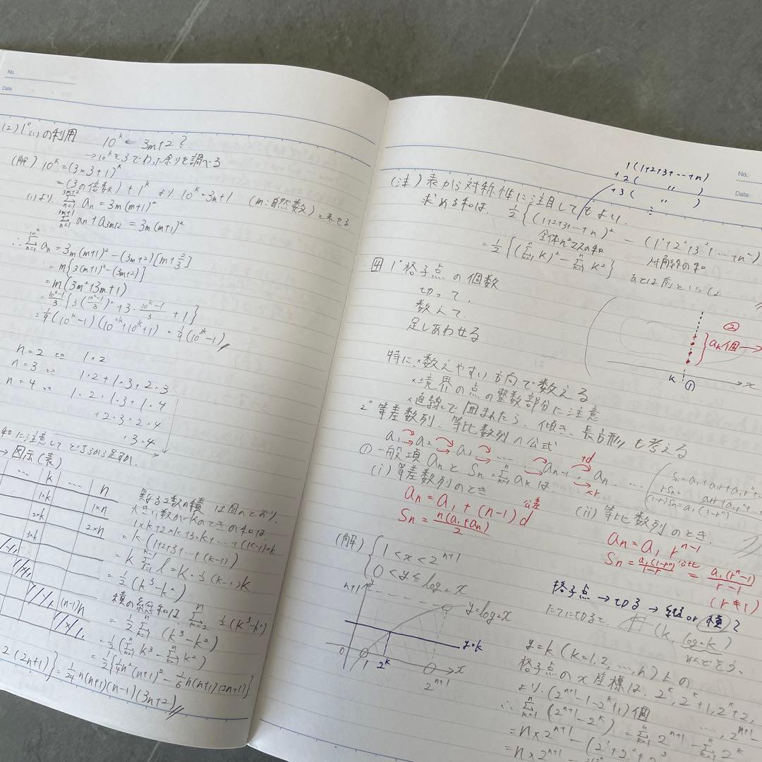 駿台　選抜理系数学（高2) テキスト•宿題プリント•テスト•板書セット